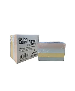 CUBO LEMBRETE 92MMX82MM COLORIDO C/600 FLS - USAPEL