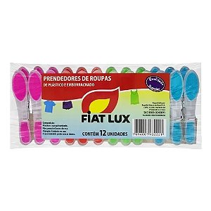 PRENDEDOR DE ROUPA EMBORRACHADO GRANDE C/12 UNIDADES - FIAT LUX