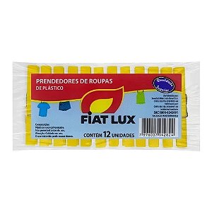 PRENDEDOR DE ROUPA PLÁSTICO PEQUENO C/12 UNIDADES - FIAT LUX