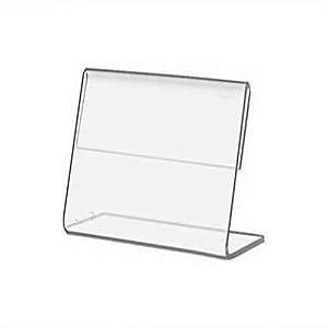 DISPLAY PORTA ETIQUETA 8CMX5CM CRISTAL C/10 UNIDADES - JL ACRÍLICO