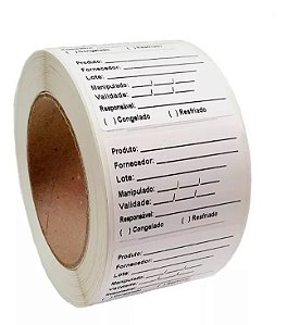 ETIQUETA VALIDADE COUCHÊ ALIMENTOS ANVISA 60MMX40MM C/1000 UNIDADES - MEGAGRAF