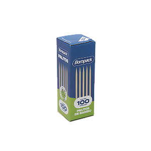 PALITO DE BAMBU C/100 UNIDADES - BOMPACK