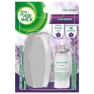 BOM AR AIR WICK CLICK SPRAY LAVANDA APARELHO + REFIL - 12ML