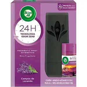 BOM AR FRESHMATIC SPRAY AUTOMÁTICO CAMPOS DE LAVANDA APARELHO + REFIL - 250ML