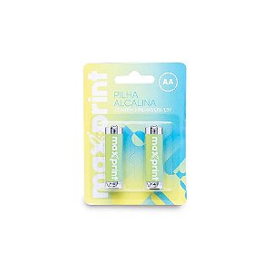 PILHA ALCALINA AA PEQUENA C/2 UNIDADES - MAXPRINT