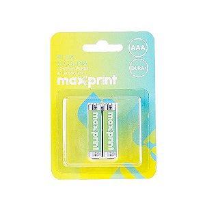 PILHA ALCALINA AAA PALITO C/2 UNIDADES - MAXPRINT