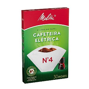 FILTRO DE PAPEL CAFETEIRA ELÉTRICA Nº4 C/30 UNIDADES - MELITTA