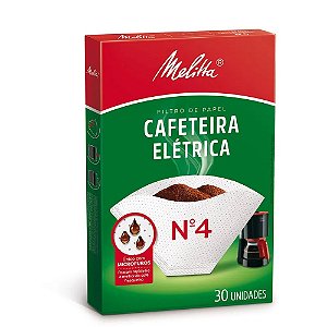 FILTRO DE PAPEL CAFETEIRA ELÉTRICA Nº4 C/30 UNIDADES - MELITTA