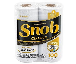 TOALHA DE PAPEL SNOB CLÁSSICA C/2 UNIDADES - SANTHER