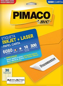 ETIQUETA CARTA 6080 10 FOLHAS - PIMACO