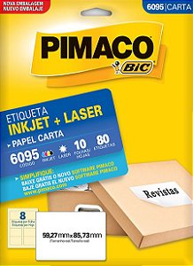 ETIQUETA CARTA 6095 10 FOLHAS - PIMACO