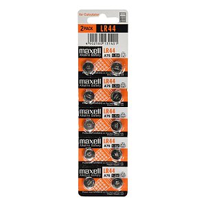 BATERIA ALCALINA 1.5V LR44 C/10 UNIDADES - MAXELL