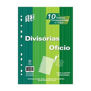 DIVISÓRIA 10 DIVISÕES OFÍCIO VISOR TRANSPARENTE 10INTB CRISTAL - YES