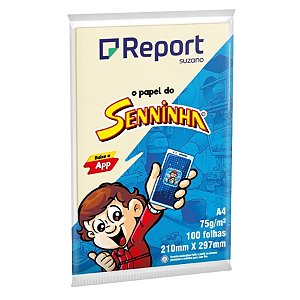 PAPEL REPORT SENNINHA A4 75G 210MMX297MM AMARELO - 100 FLS
