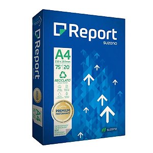 PAPEL REPORT A4 75G 210MMX297MM RECICLATO - 500 FLS