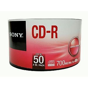 CD-R GRAVÁVEL 700MB PACK C/50 UNIDADES - SONY