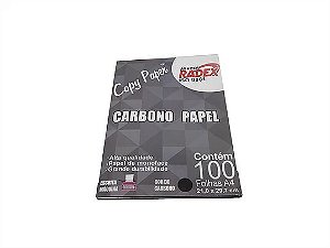 PAPEL CARBONO A4 PRETO C/100 FOLHAS - RADEX