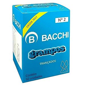 GRAMPO TRANÇADO Nº 2 GALVANIZADO C/50 UNIDADES - BACCHI