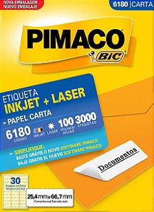 ETIQUETA CARTA 6180 100 FOLHAS - PIMACO