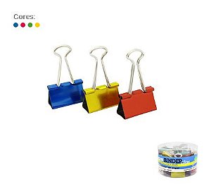 BINDER CLIP 19MM COLORIDO C/40 UNIDADES - CIS