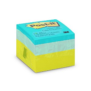 BLOCO ADESIVO POST-IT CUBINHO VERDE 47,6MMX47,6MM 400 FLS - 3M