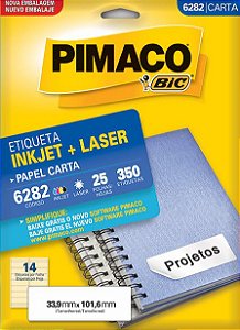 ETIQUETA CARTA 6282 25 FOLHAS - PIMACO