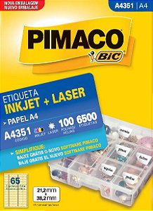 ETIQUETA A4 A4351 100 FOLHAS - PIMACO