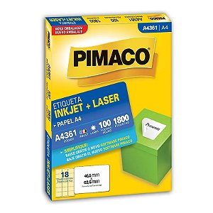 ETIQUETA A4 A4361 100 FOLHAS - PIMACO