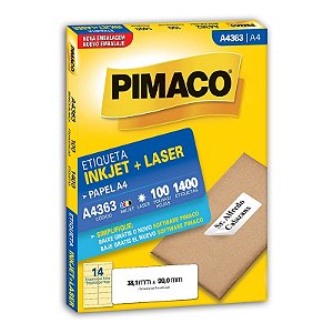 ETIQUETA A4 A4363 100 FOLHAS - PIMACO