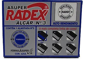 ALMOFADA PARA CARIMBO ALCAR Nº 3 AZUL - RADEX