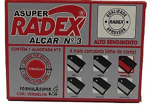 ALMOFADA PARA CARIMBO ALCAR Nº 3 VERMELHA - RADEX