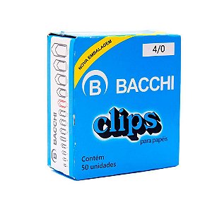 CLIPS Nº 4/0 AÇO GALVANIZADO C/50 UNIDADES - BACCHI