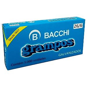 GRAMPO 26/6 GALVANIZADO C/5000 UNIDADES - BACCHI