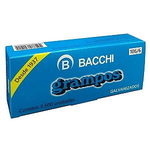GRAMPO 106/6 GALVANIZADO C/3500 UNIDADES - BACCHI