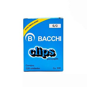 CLIPS Nº 6/0 AÇO GALVANIZADO C/220 UNIDADES - BACCHI