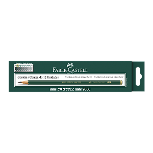 LÁPIS GRAFITE CASTELL 9000 5B SEXTAVADO C/12 UNIDADES - FABER-CASTELL