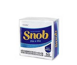 GUARDANAPO FOLHA SIMPLES SNOB PEQUENO C/50 UNIDADES - SANTHER