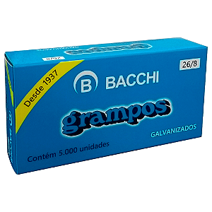 GRAMPO 26/8 GALVANIZADO C/5000 UNIDADES - BACCHI
