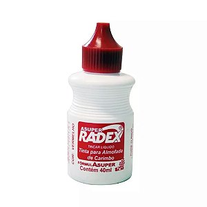 TINTA PARA CARIMBO TINCAR VERMELHA 40ML - RADEX