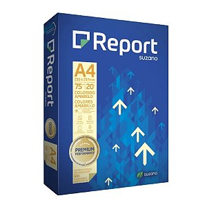 PAPEL REPORT COLORIDO A4 75G 210MMX297MM AMARELO - 500 FLS