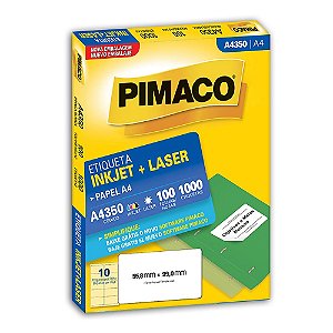 ETIQUETA A4 A4350 100 FOLHAS - PIMACO