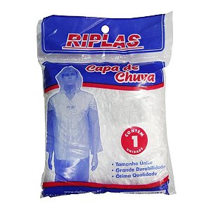 CAPA DE CHUVA DESCARTÁVEL TRANSPARENTE - RIPLAS