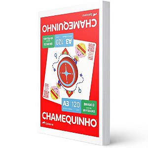 PAPEL CHAMEQUINHO A3 120G BRANCO - 50 FLS