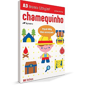 PAPEL CHAMEQUINHO A3 120G BRANCO - 50 FLS