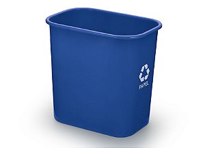 LIXEIRA PARA RECICLAGEM 12,5L AZUL PAPEL - WALEU