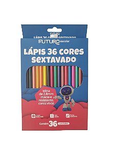 LÁPIS 36 CORES SEXTAVADO - FUTURO ESCOLAR