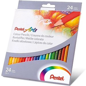 LÁPIS DE COR 24 CORES - PENTEL