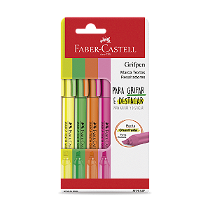MARCA TEXTO GRIFPEN 4 CORES - FABER-CASTELL
