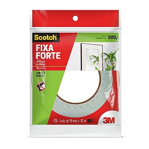 FITA DUPLA FACE SCOTCH FIXA FORTE ESPUMA 19MMX10M - 3M