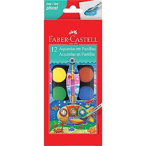 PASTILHA DE AQUARELA C/12 CORES - FABER-CASTELL